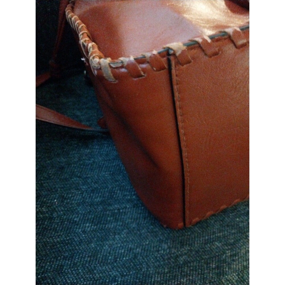 Universal Thread Brown Drawstring Crossbody Bag Bucket Purse Faux Leather Small - Picture 6 of 12